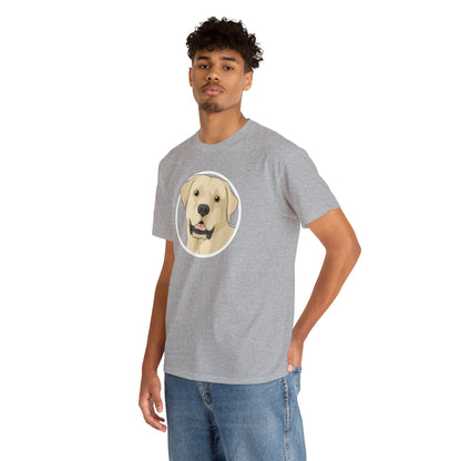 Yellow Labrador Retriever Circle | T-shirt - Detezi Designs-10230668948010334270