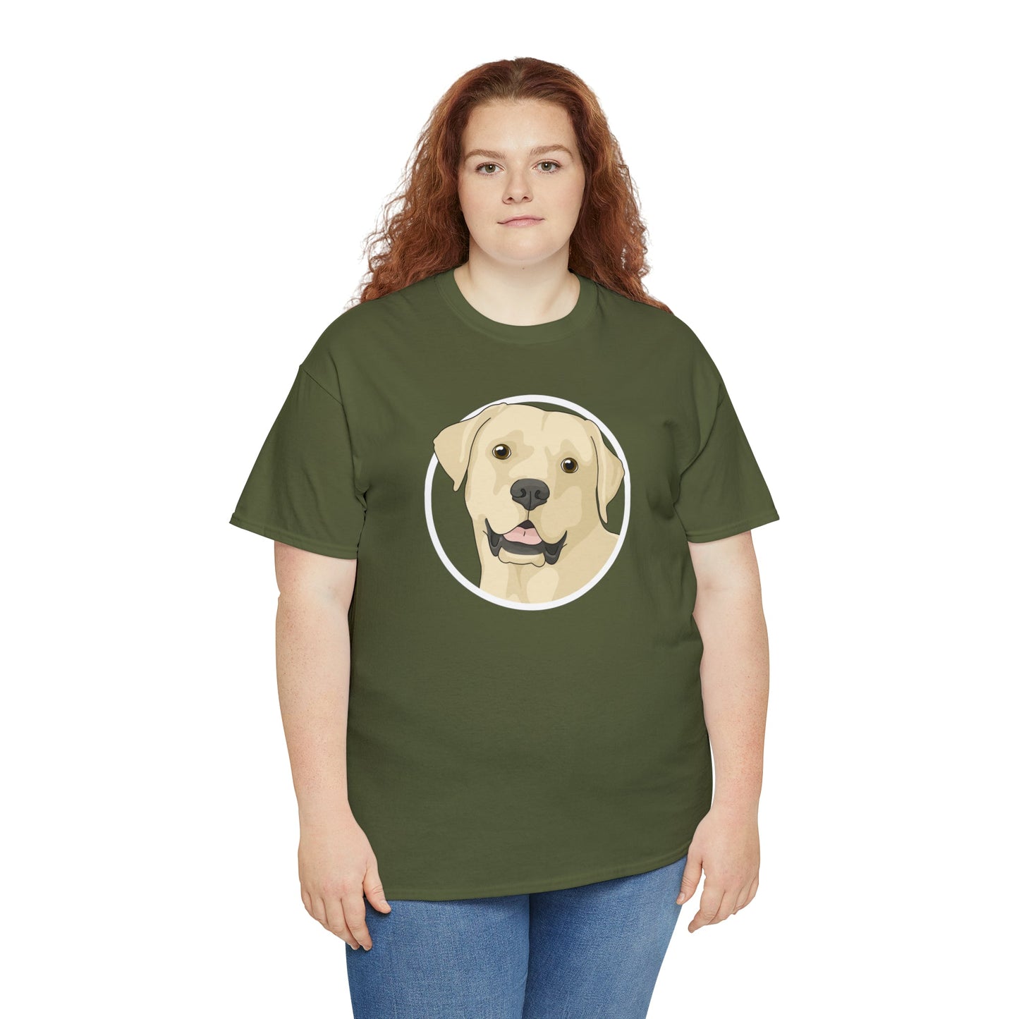 Yellow Labrador Retriever Circle | T-shirt - Detezi Designs-10230668948010334270