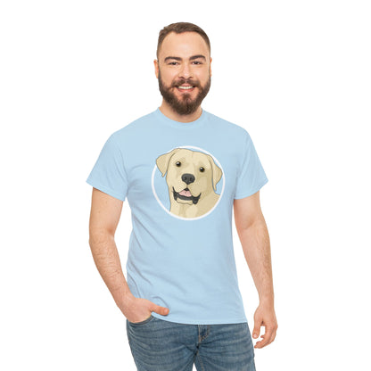 Yellow Labrador Retriever Circle | T-shirt - Detezi Designs-10230668948010334270