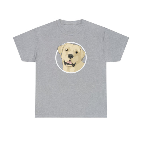 Yellow Labrador Retriever Circle | T-shirt - Detezi Designs-13794231525069803977