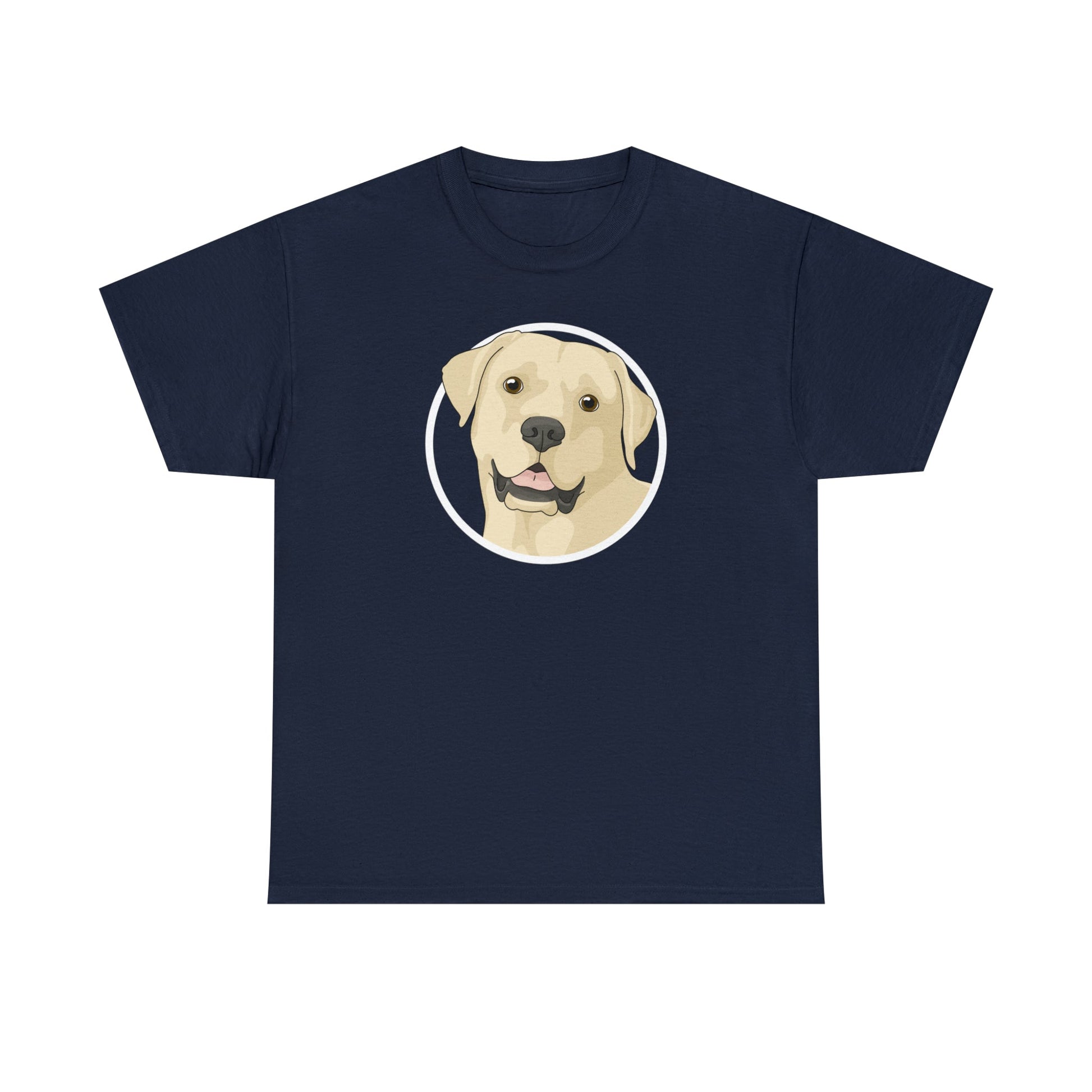 Yellow Labrador Retriever Circle | T-shirt - Detezi Designs-19892205779223085438