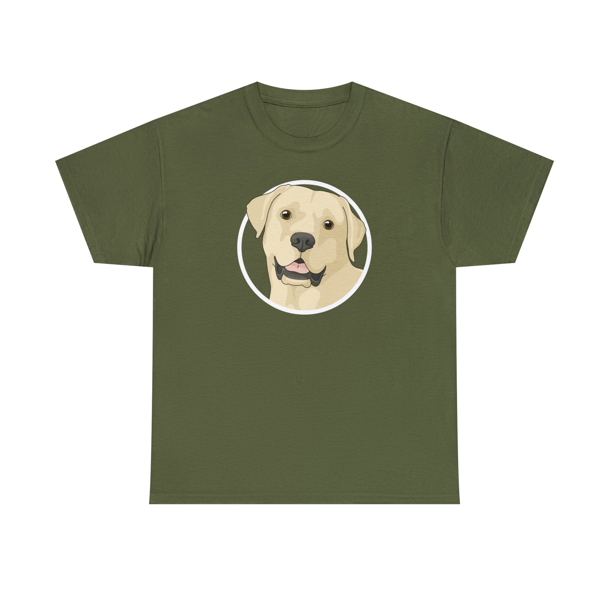 Yellow Labrador Retriever Circle | T-shirt - Detezi Designs-28715194314838016539