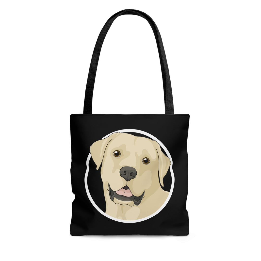 Yellow Labrador Retriever Circle | Tote Bag - Detezi Designs-12524058172830914720