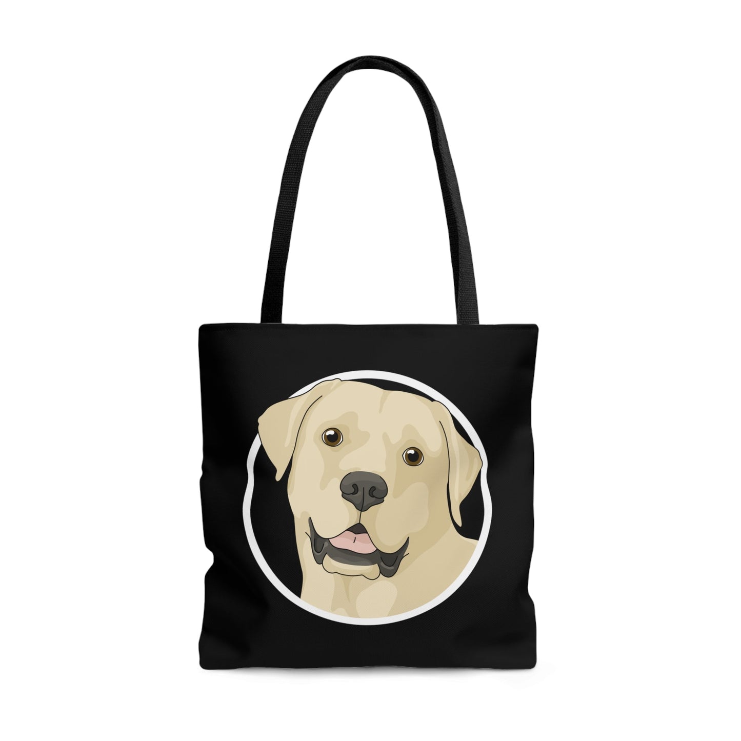 Yellow Labrador Retriever Circle | Tote Bag - Detezi Designs-32976343541260605676