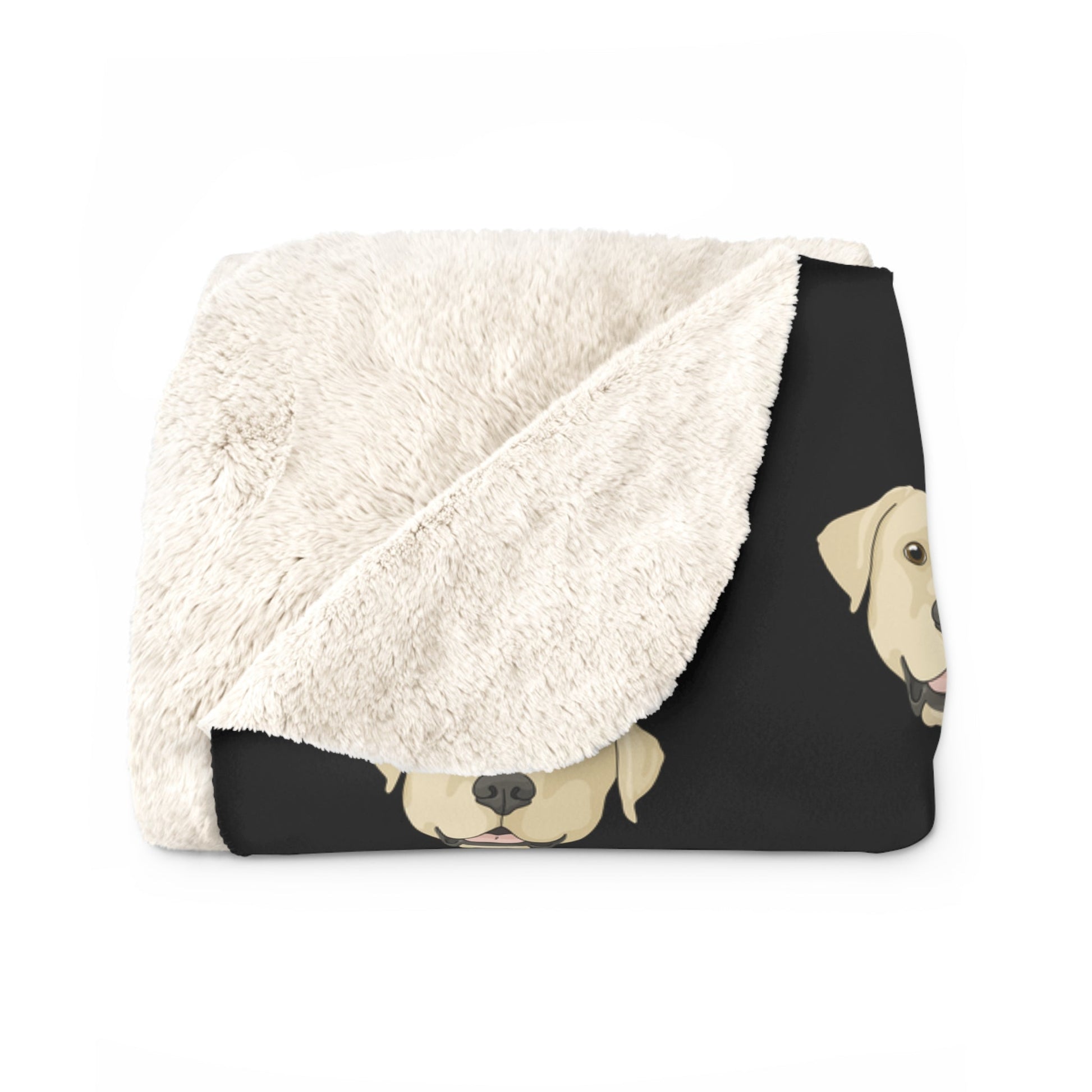 Yellow Labrador Retriever Faces | Sherpa Fleece Blanket - Detezi Designs-25146604827783682212