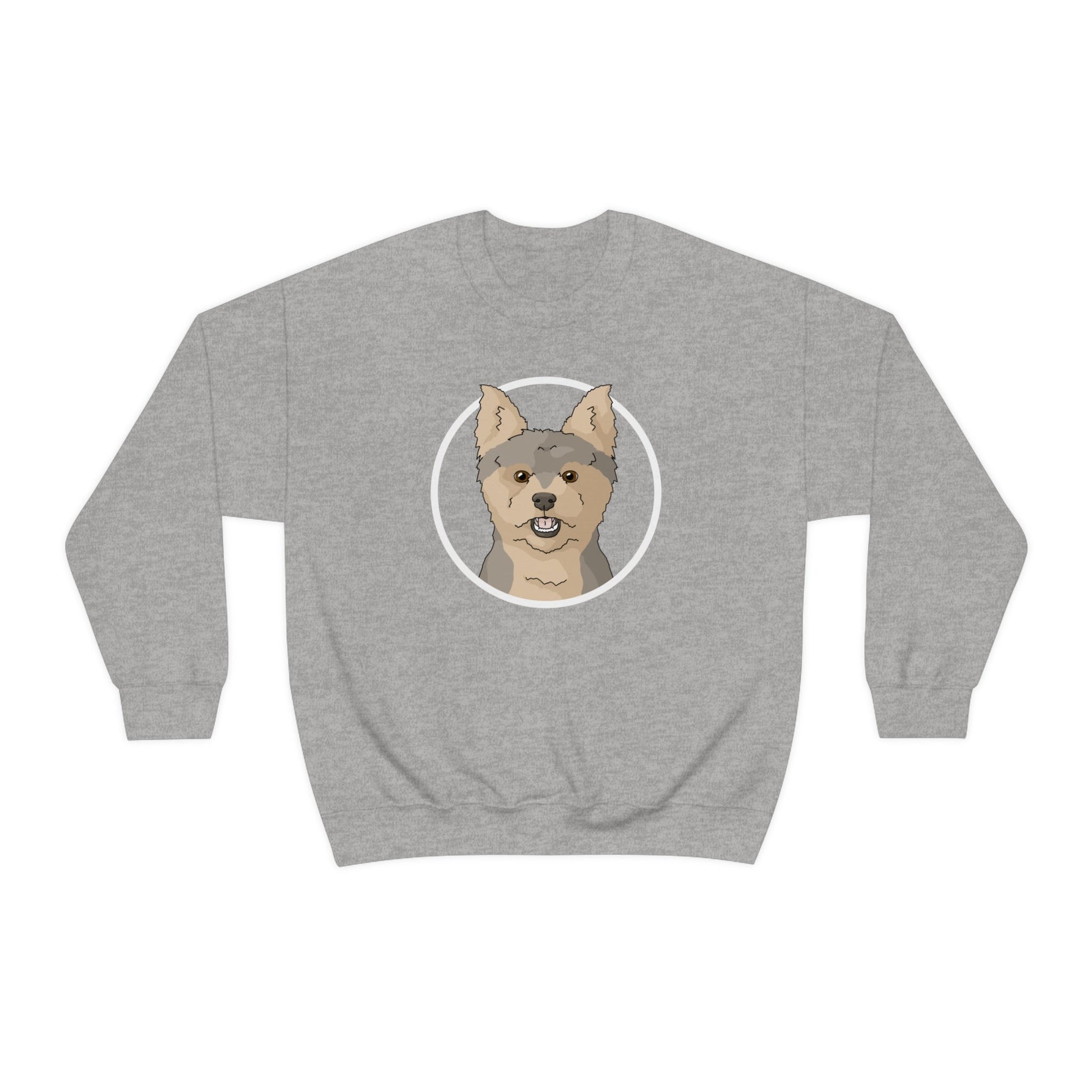 Yorkshire Terrier Circle | Crewneck Sweatshirt - Detezi Designs-40887082431507187996