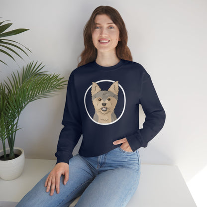 Yorkshire Terrier Circle | Crewneck Sweatshirt - Detezi Designs-40887082431507187996