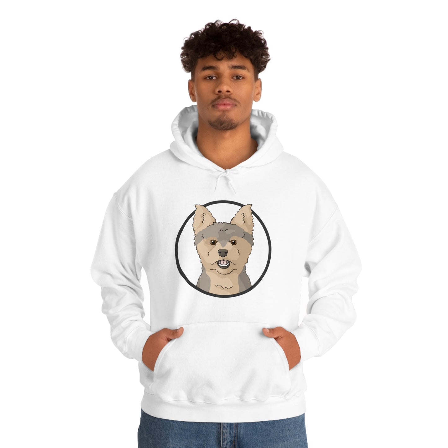 Yorkshire Terrier Circle | Hooded Sweatshirt - Detezi Designs-19275088596079507278