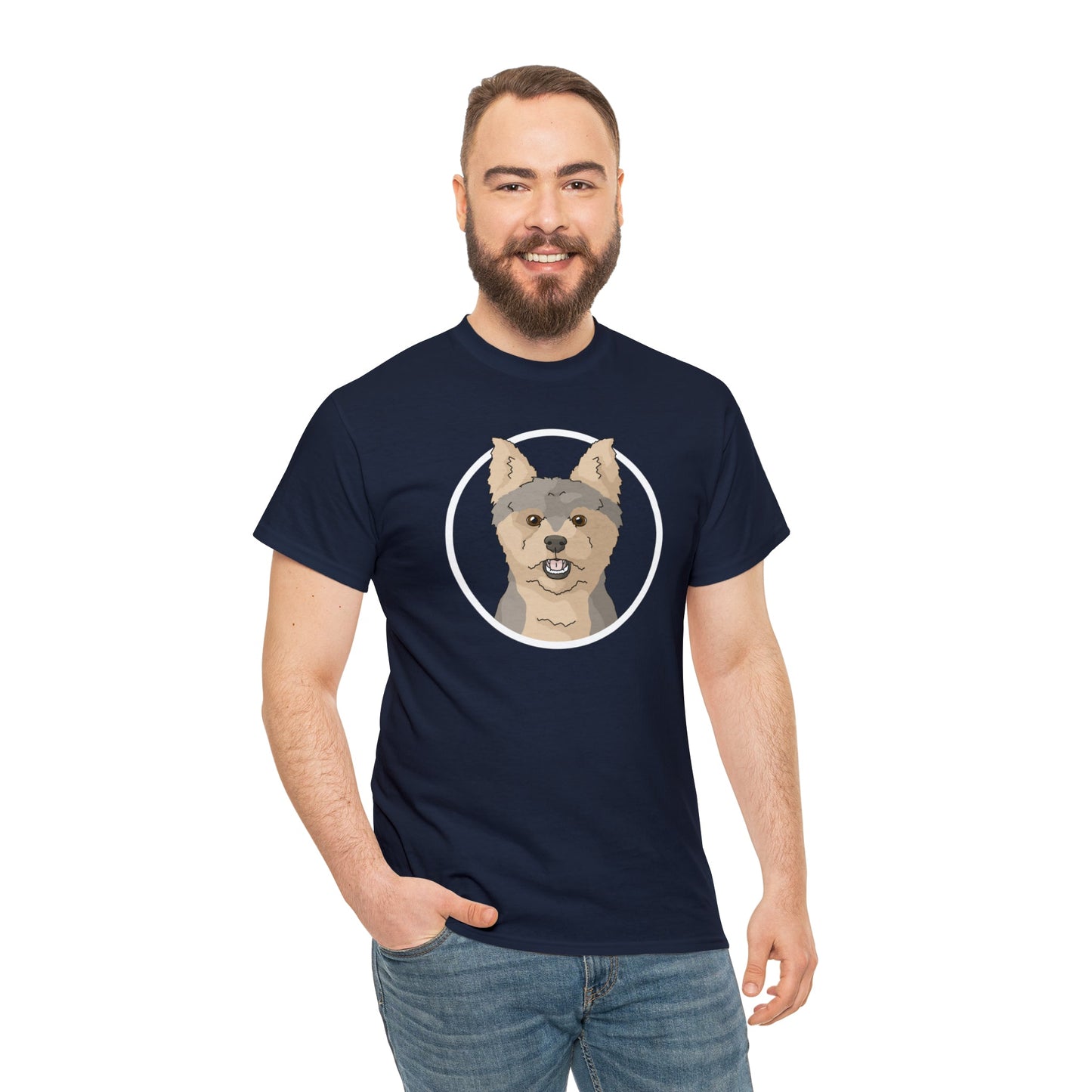 Yorkshire Terrier Circle | T-shirt - Detezi Designs-30383017725909392879