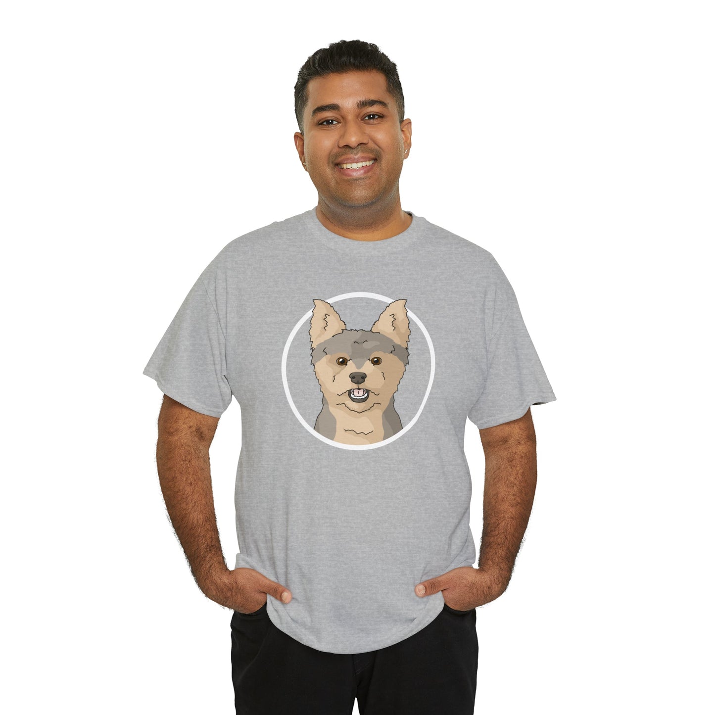 Yorkshire Terrier Circle | T-shirt - Detezi Designs-30383017725909392879