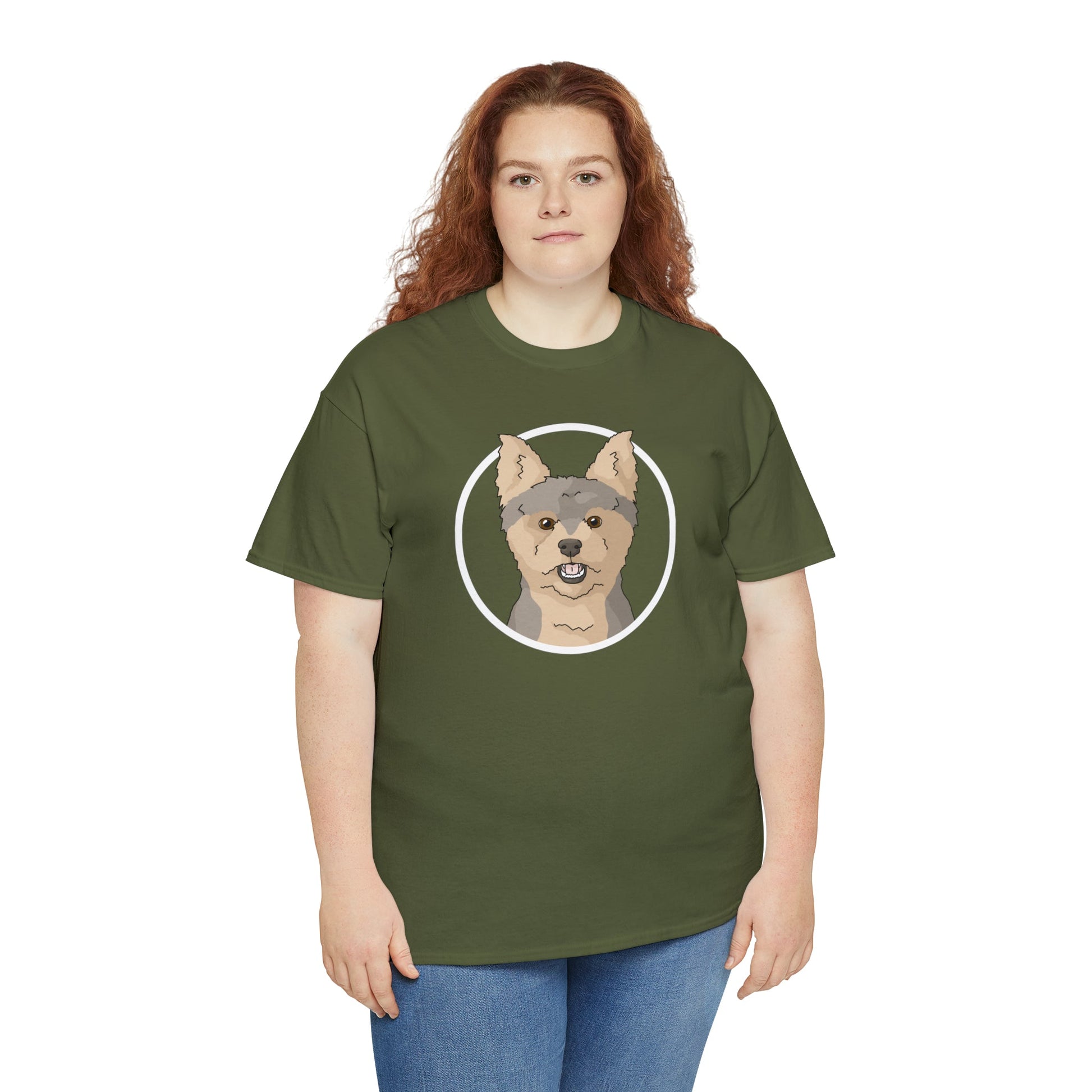 Yorkshire Terrier Circle | T-shirt - Detezi Designs-30383017725909392879