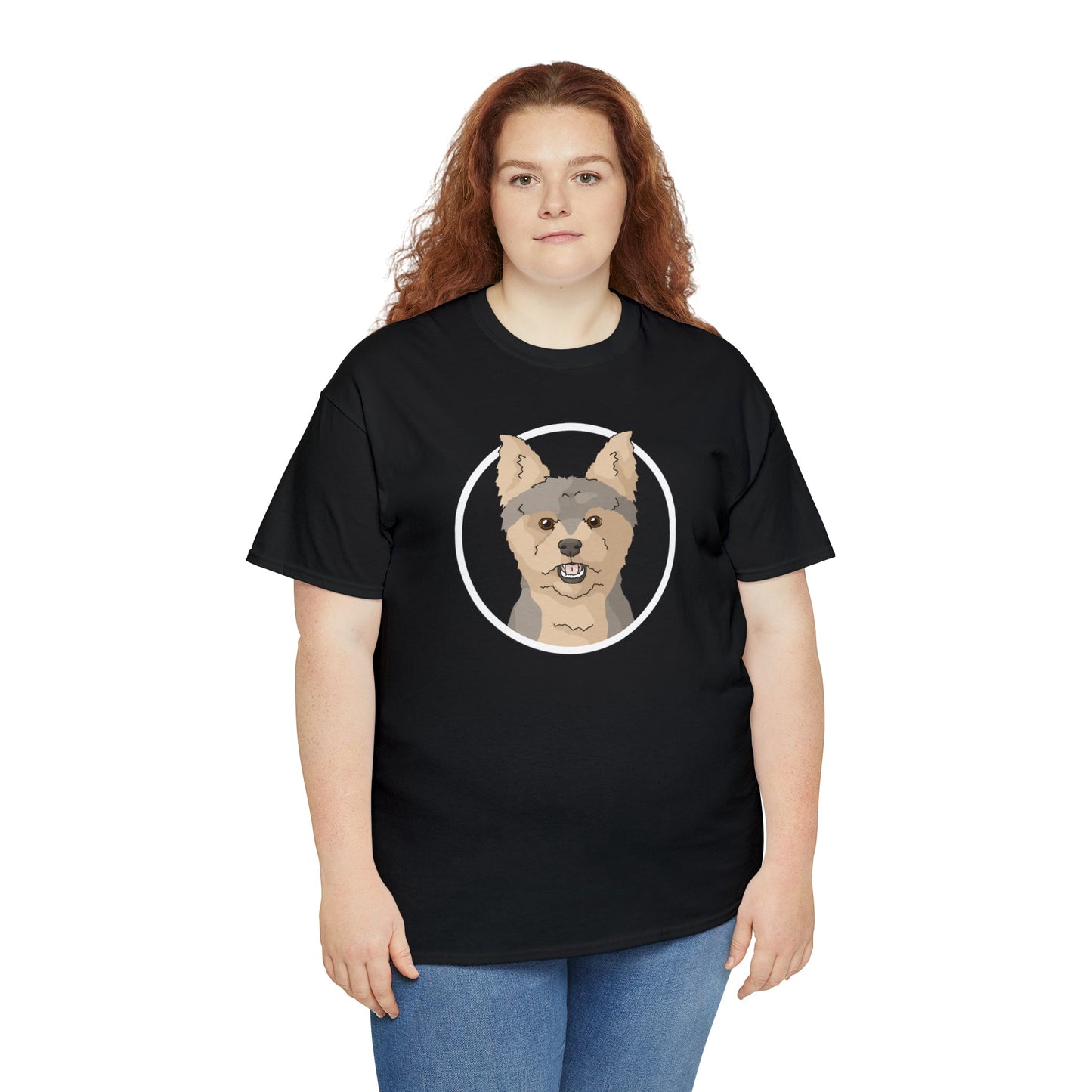 Yorkshire Terrier Circle | T-shirt - Detezi Designs-30383017725909392879