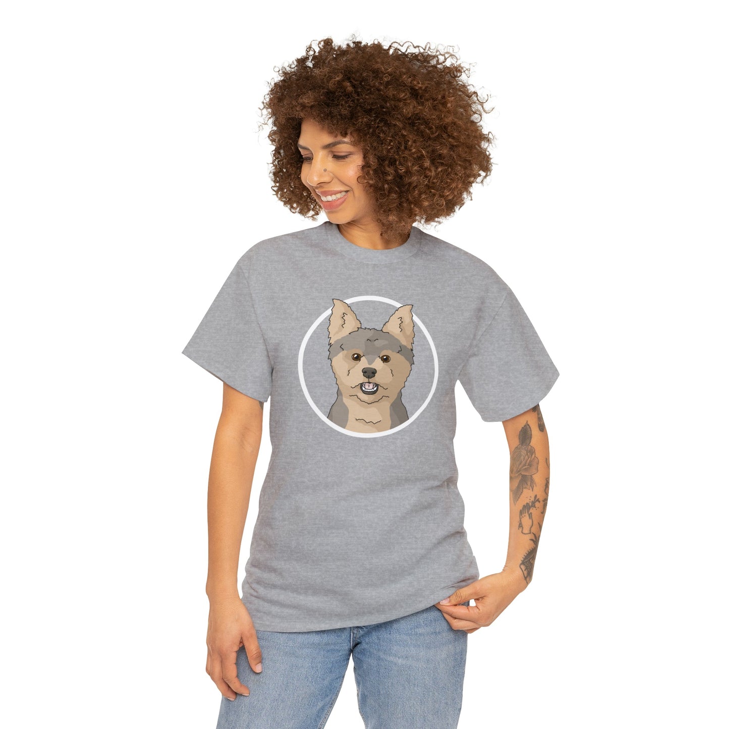 Yorkshire Terrier Circle | T-shirt - Detezi Designs-30383017725909392879