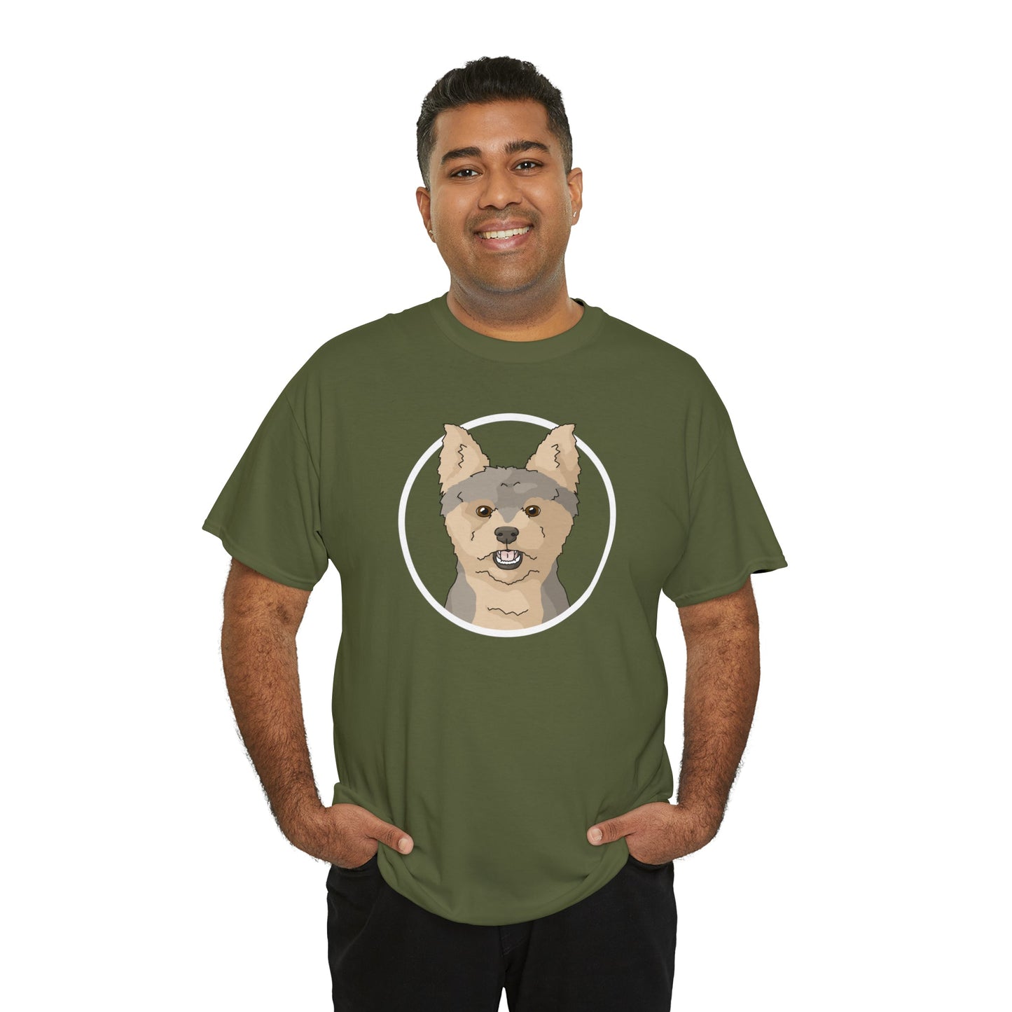 Yorkshire Terrier Circle | T-shirt - Detezi Designs-30383017725909392879