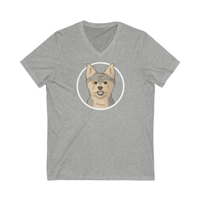 Yorkshire Terrier Circle | Unisex V-Neck Tee - Detezi Designs-30965700626168014840