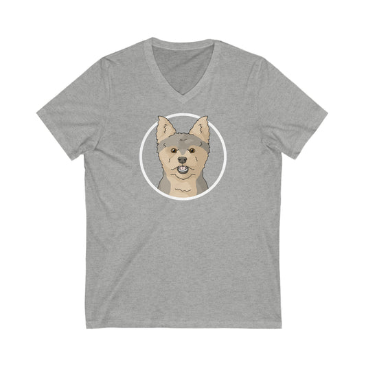 Yorkshire Terrier Circle | Unisex V-Neck Tee - Detezi Designs-30965700626168014840