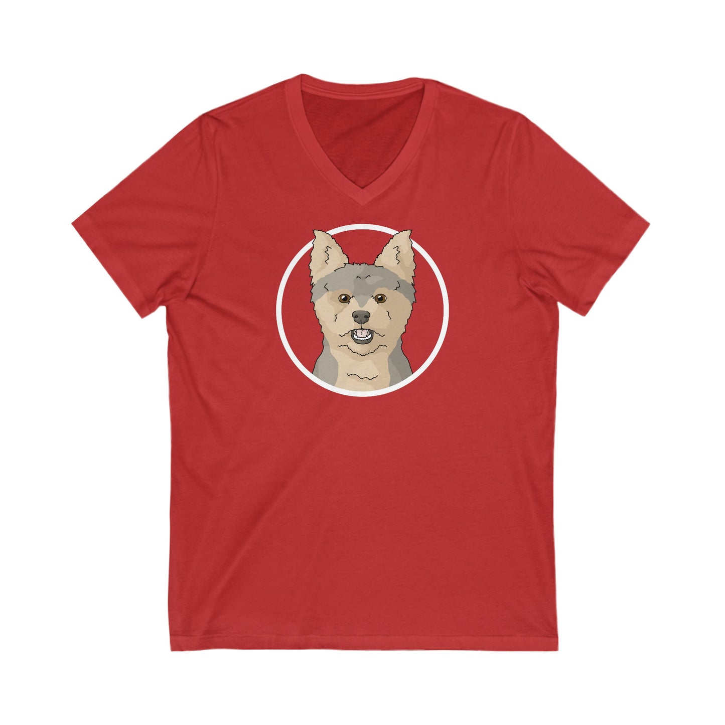 Yorkshire Terrier Circle | Unisex V-Neck Tee - Detezi Designs-35284820468870980680