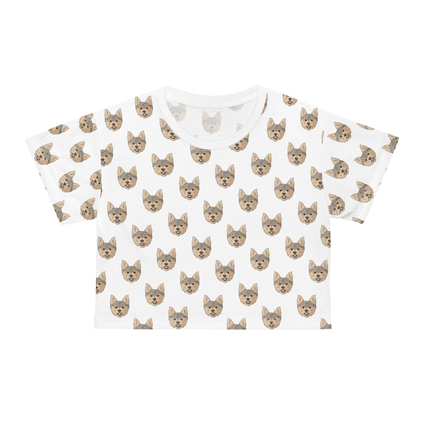 Yorkshire Terrier Faces | Crop Tee - Detezi Designs-GR001