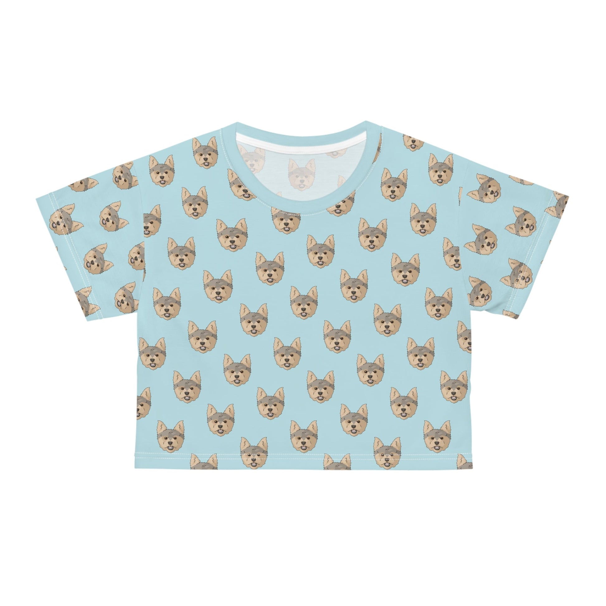 Yorkshire Terrier Faces | Crop Tee - Detezi Designs-GR001