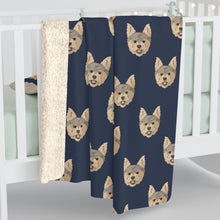 Load image into Gallery viewer, Yorkshire Terrier Faces | Sherpa Fleece Blanket - Detezi Designs-13379905907084787640
