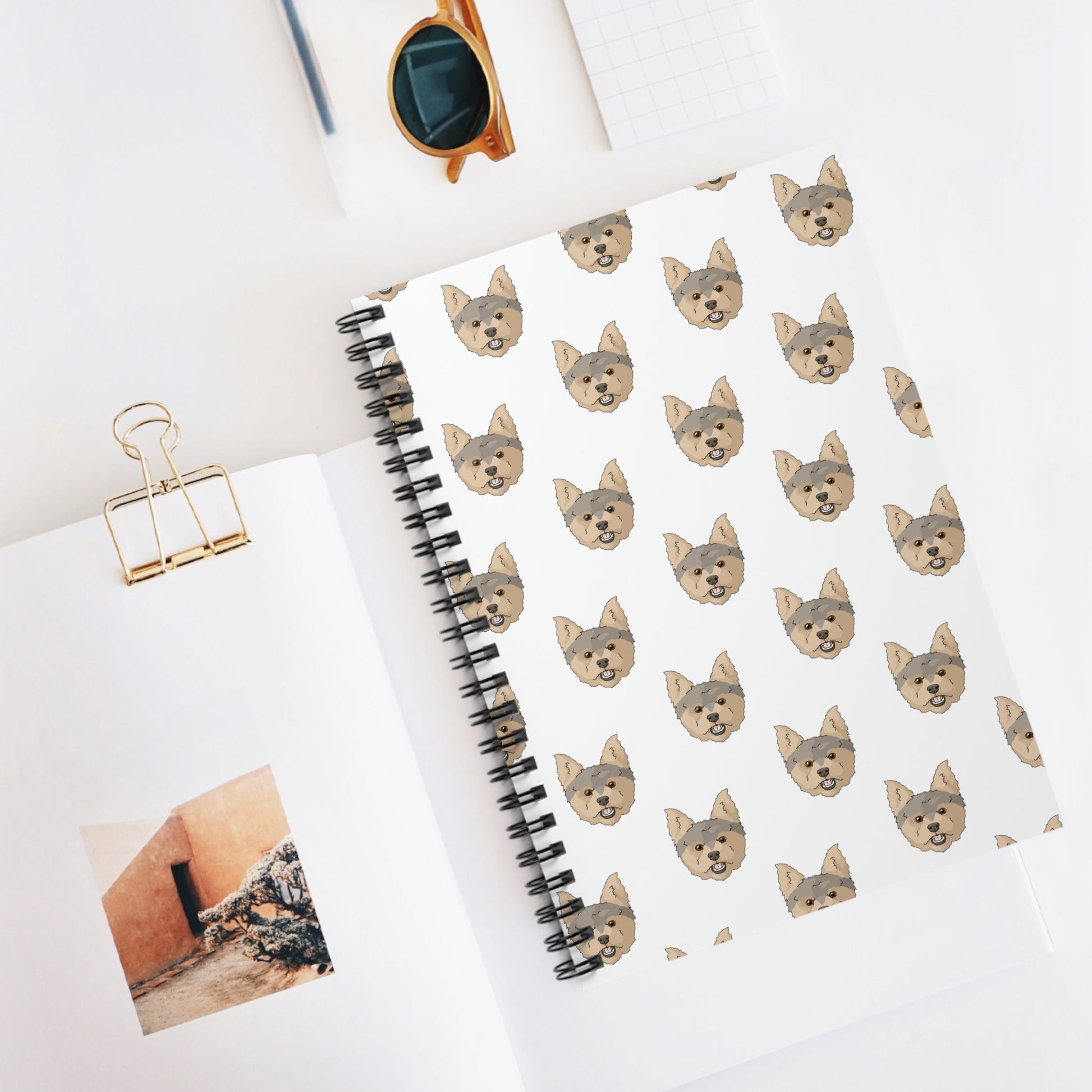 Yorkshire Terrier Faces | Spiral Notebook - Detezi Designs-13277377659567135137